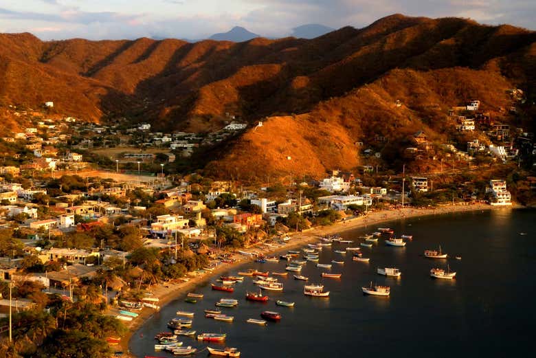 Taganga ao entardecer