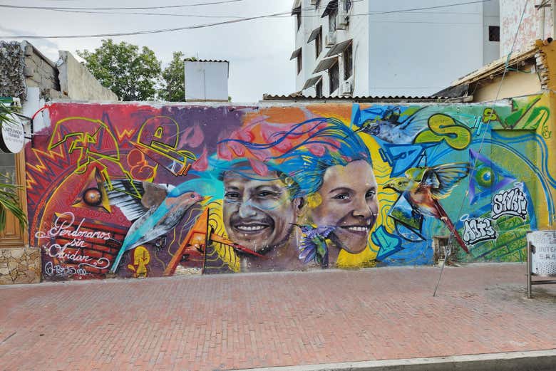 Walk along  Santa Marta's colourful streets