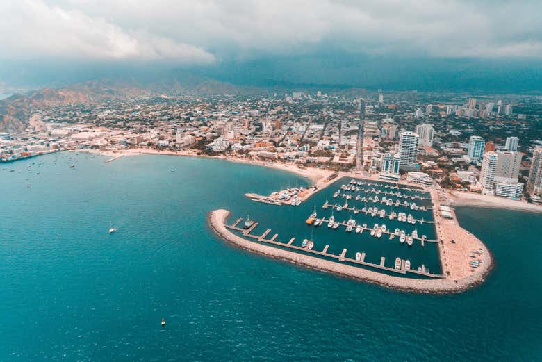 Panorámica de la bahía de Santa Marta