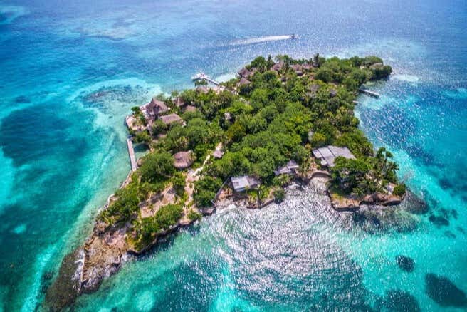 Vista aérea das Islas del Rosario