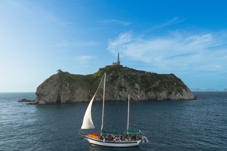 Você verá o morro de El Rodadero