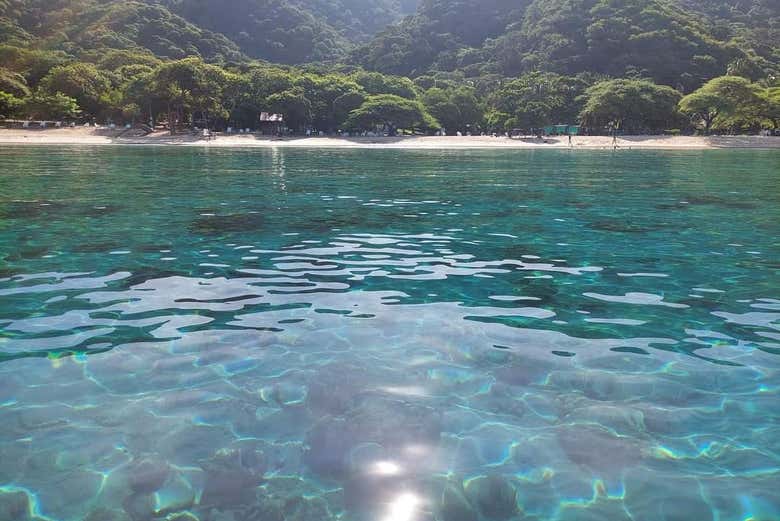 Llegando a Playa Cristal