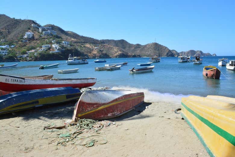 Barcos de pescadores em Taganga
