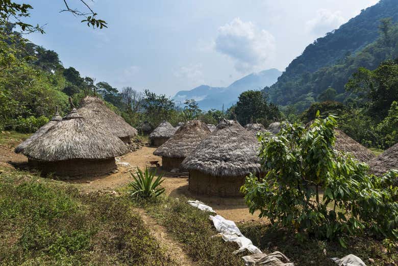Casas del poblado kogui