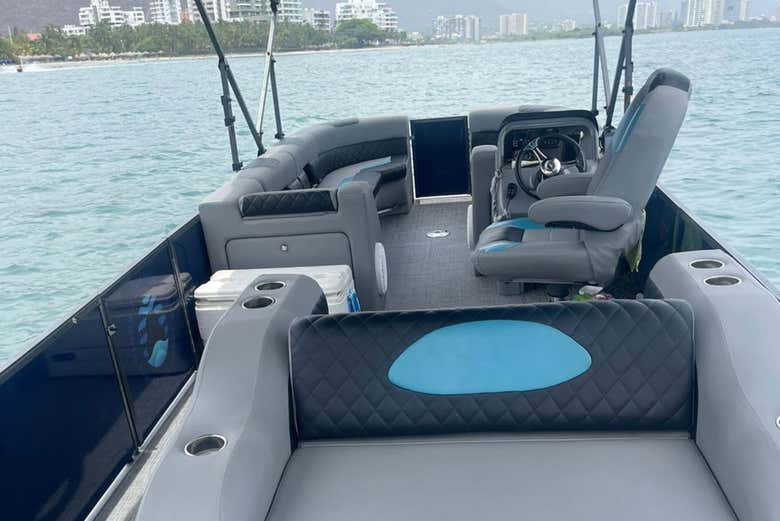 Gli interni della barca