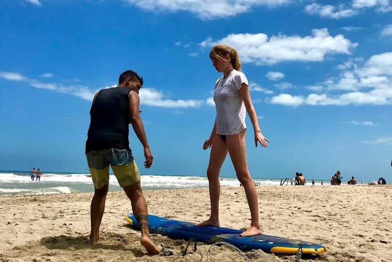 Aprenderemos a manejar la tabla de surf
