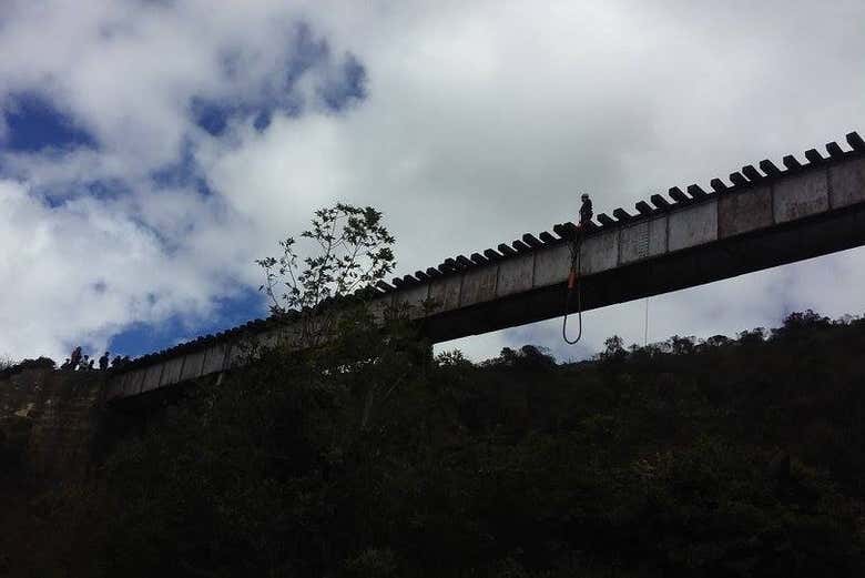 Puente de Suesca donde se realiza la actividad