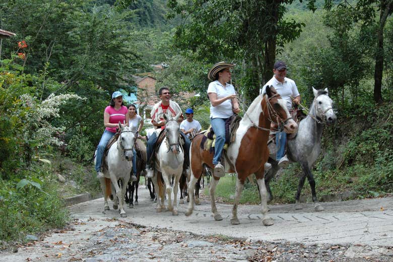 Desfrutando das paisagens da região