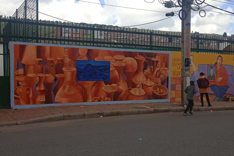 Mural de temática muisca