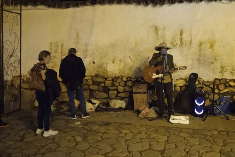 Música callejera en Tunja