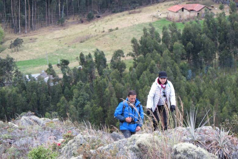 Along the hiking route