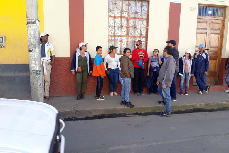 Foto de grupo durante la visita