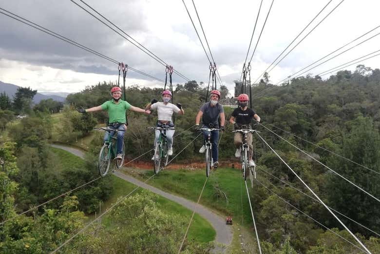 En las bicicletas voladoras