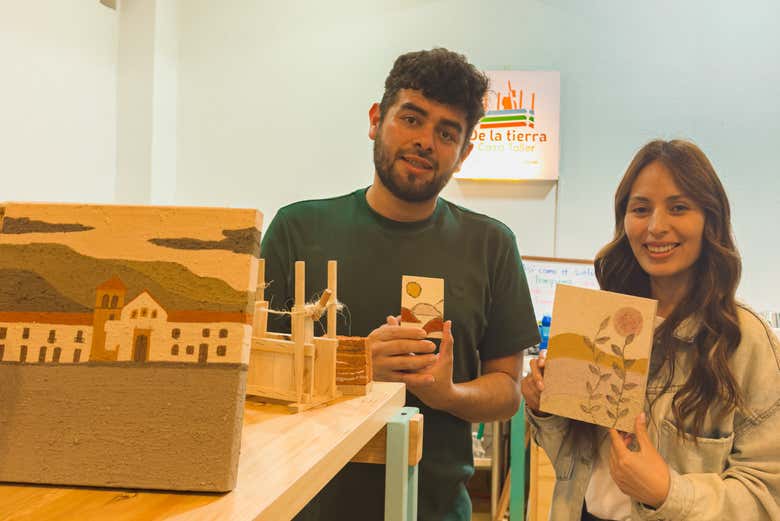 Le opere del laboratorio di pittura con la terra