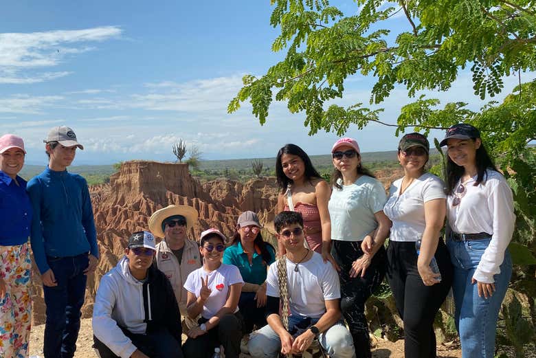 Foto ricordo nel deserto di Tatacoa 