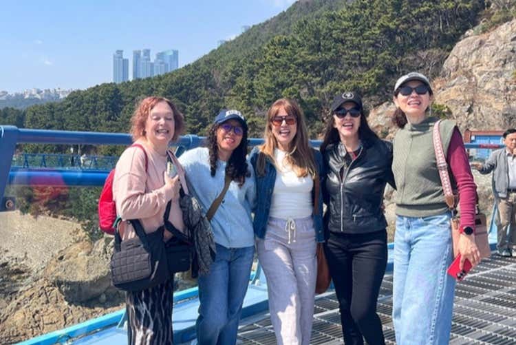 Snap a group photo at a scenic lookout