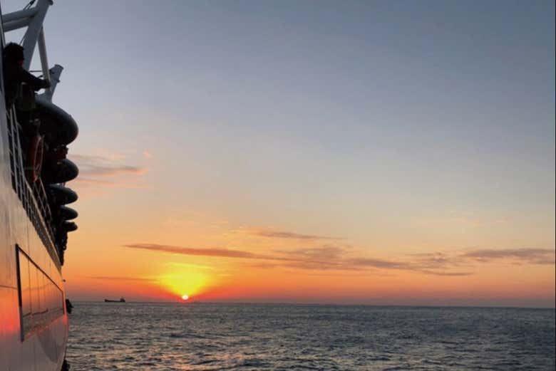 Atardecer en la costa de Busan