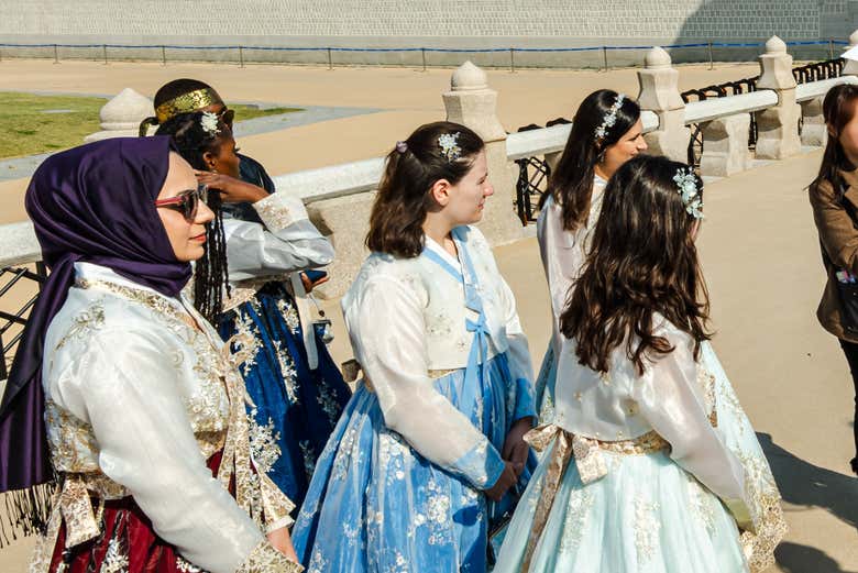 Detalles de los hanbok