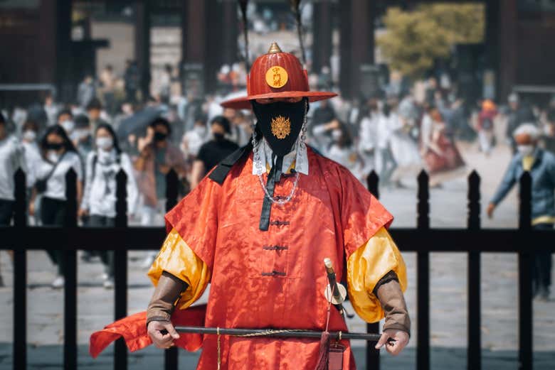 Veremos el cambio de guardia en el Palacio de Gyeongbokgung