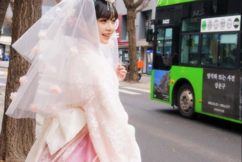 Disfrutando del hanbok