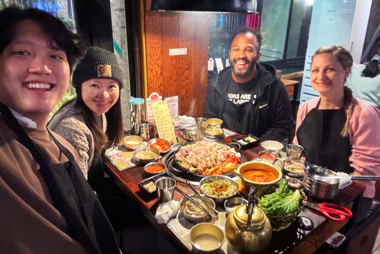 Podréis probar comida coreana