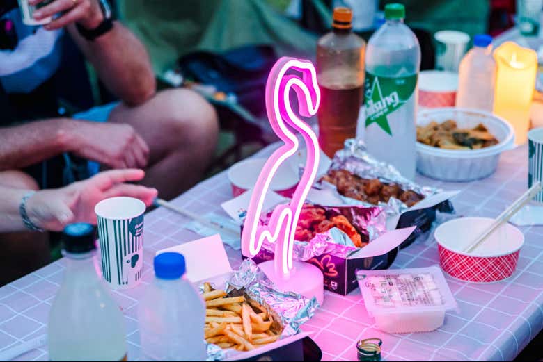 Piquenique noturno no Parque Hangang