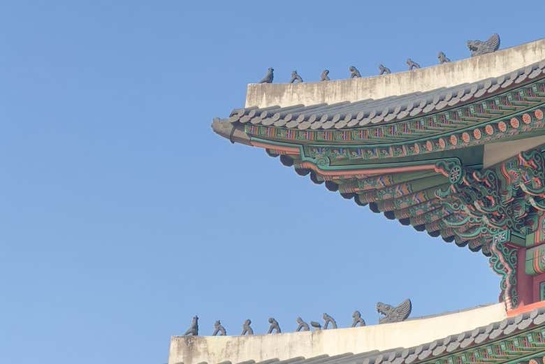 Detalle del tejado del Palacio Gyeongbokgung