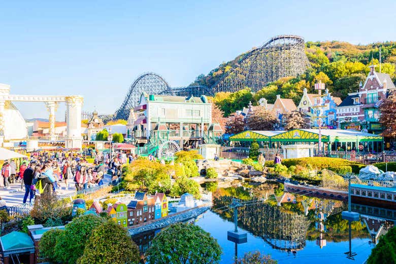 Vue panoramique du parc Everland