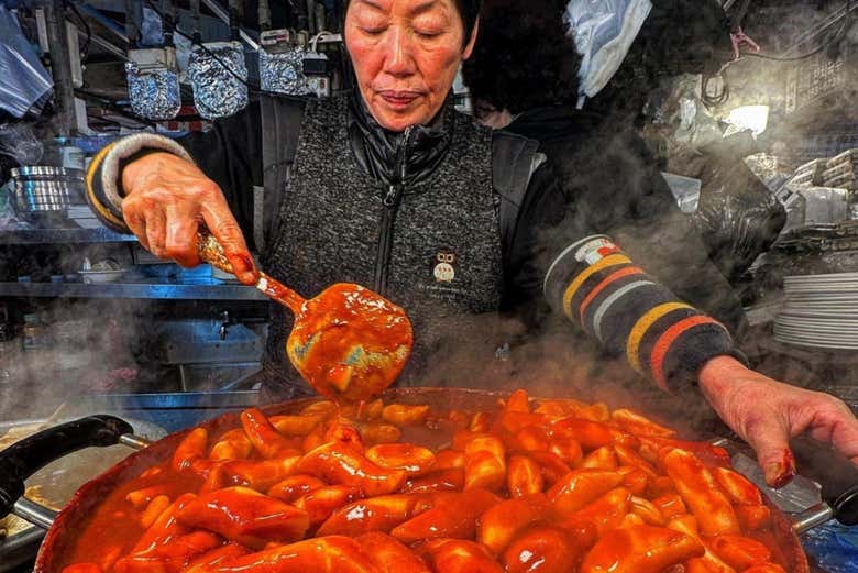 Tteokbokki avec sauce piquante