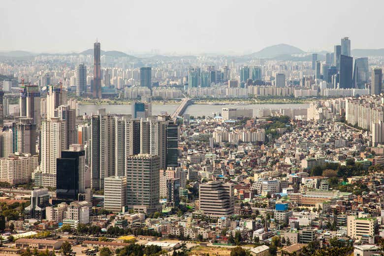 Vista panorámica de Seúl
