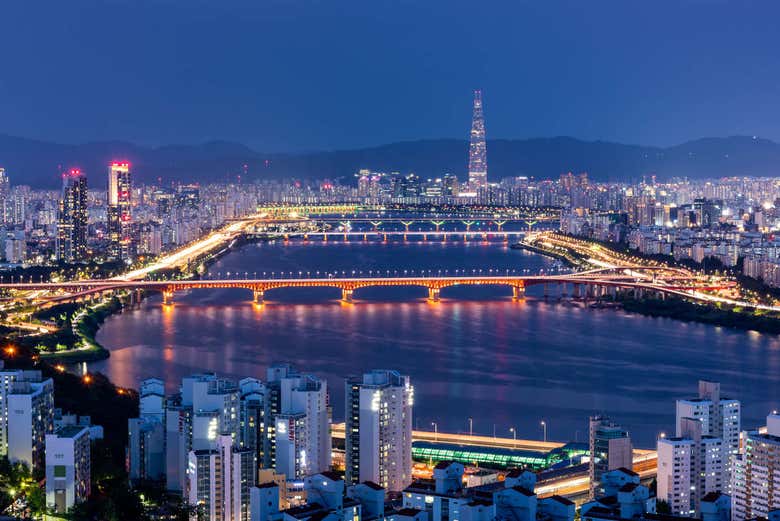 Vistas do rio Han em Seul