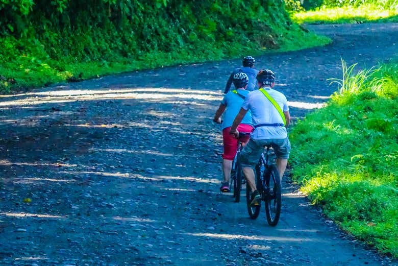 Disfrutando del tour en bici