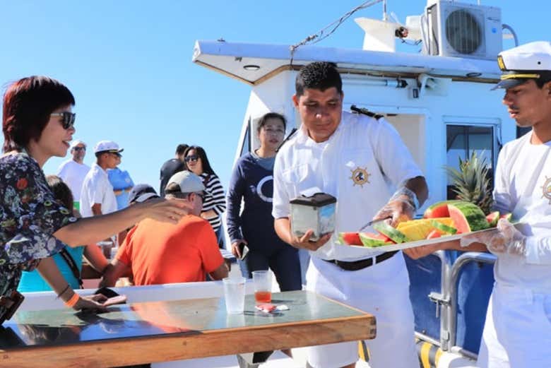 Comida a bordo del barco