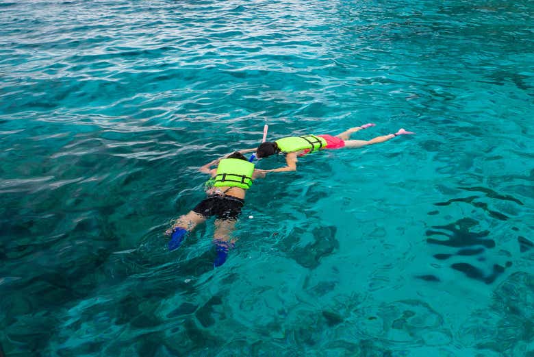 Snorkelling off the coast of Costa Rica