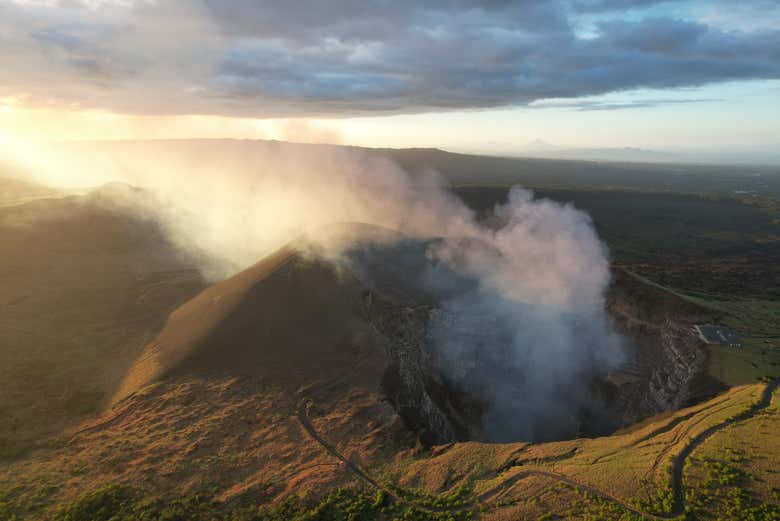 Volcano crater
