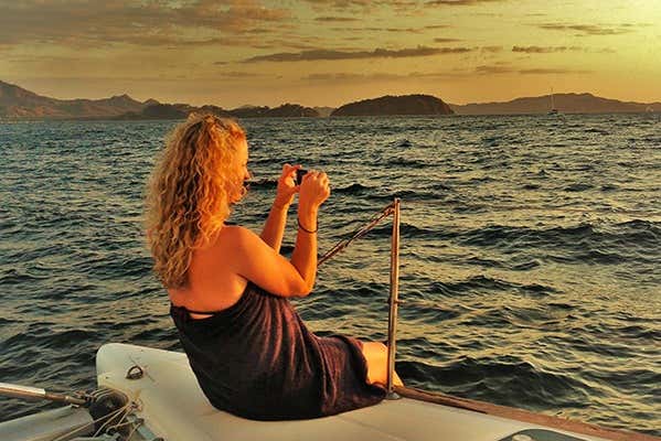 Taking photos of the view