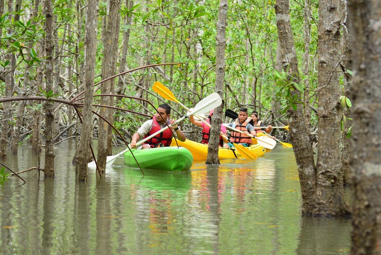 Esplorando Isla Damas in kayak