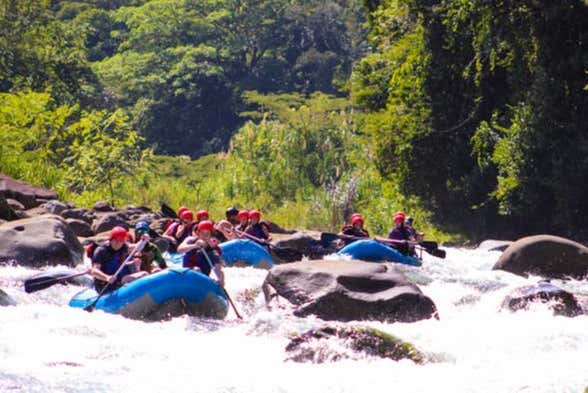 Rafting through beautiful landscapes
