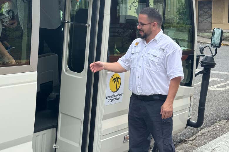 El amable conductor del minibús 
