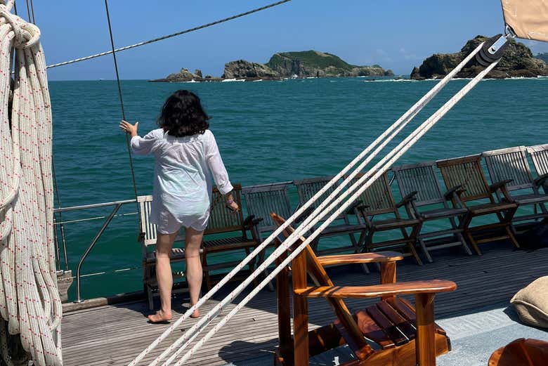 Contemplando los islotes de Manuel Antonio