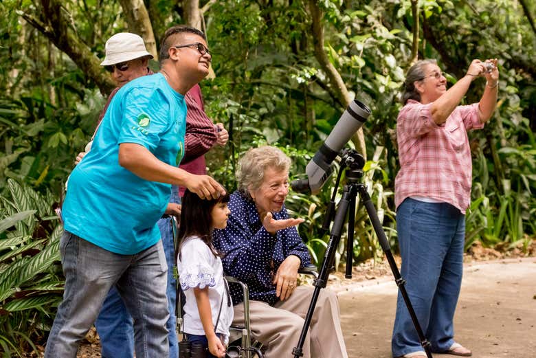 Desfrutando da atividade em família