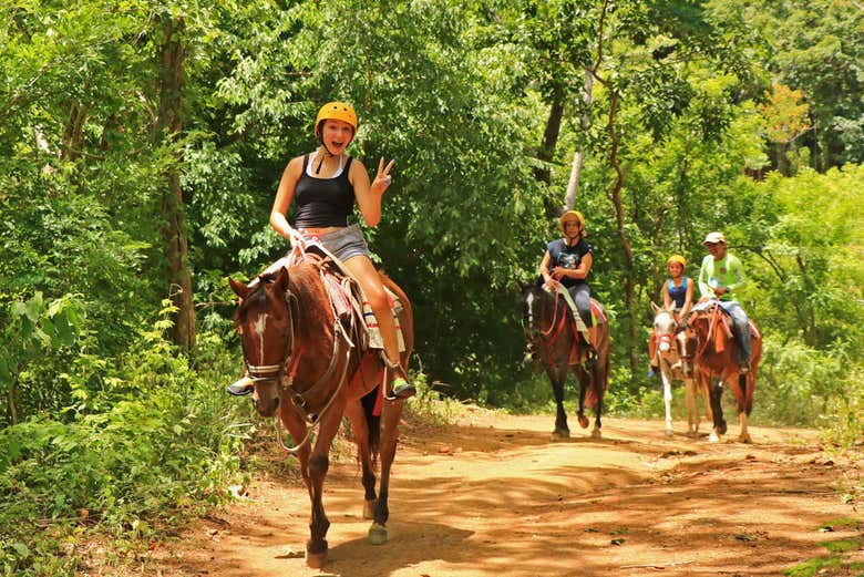 Desfrutando do passeio