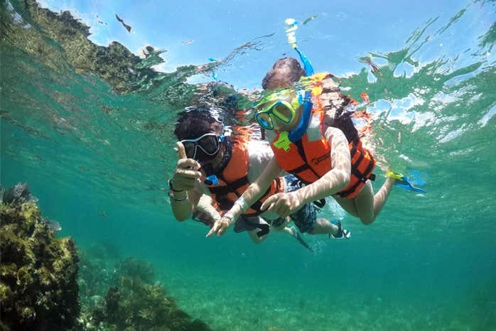 Haciendo snorkel