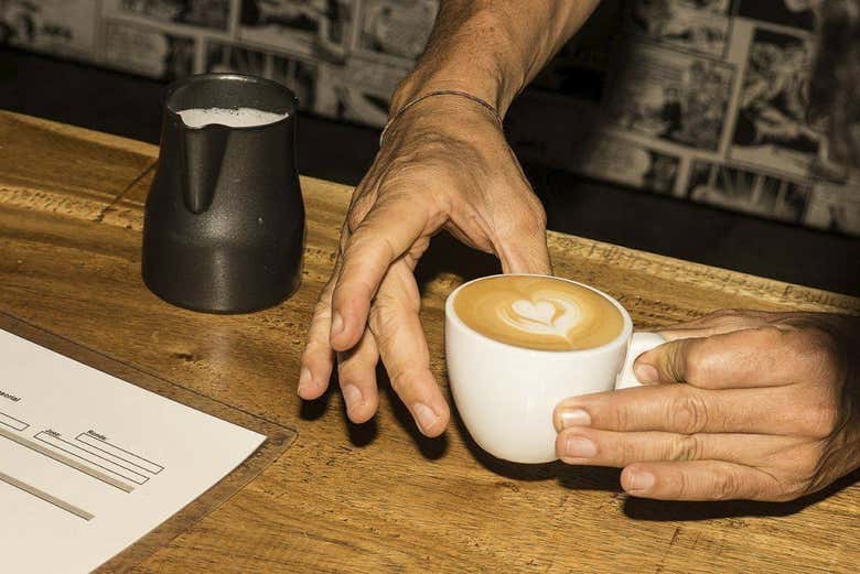 Demostración del café por el barista