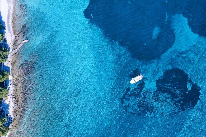 View of the Blue Lake from above