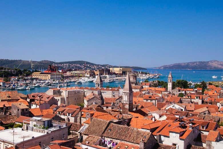 Panoramic views over Trogir's rooftops