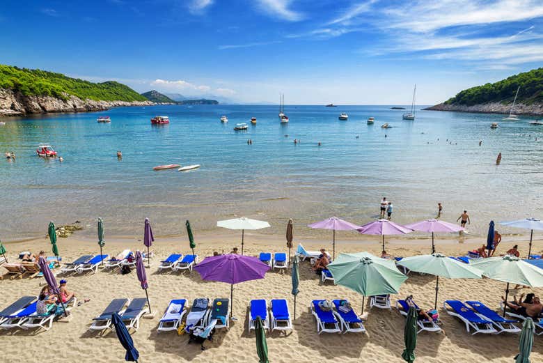 Playa en la isla de Lopud