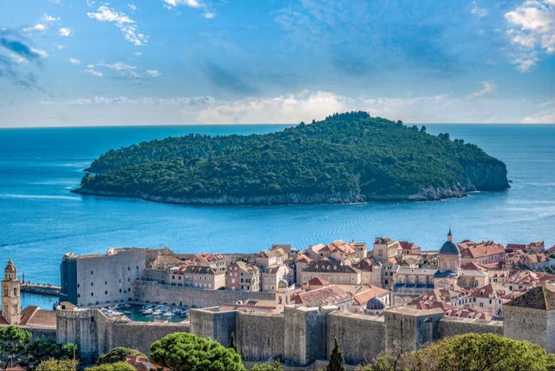 La vista sul centro storico di Dubrovnik