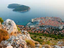Vista de Dubrovnik do teleférico
