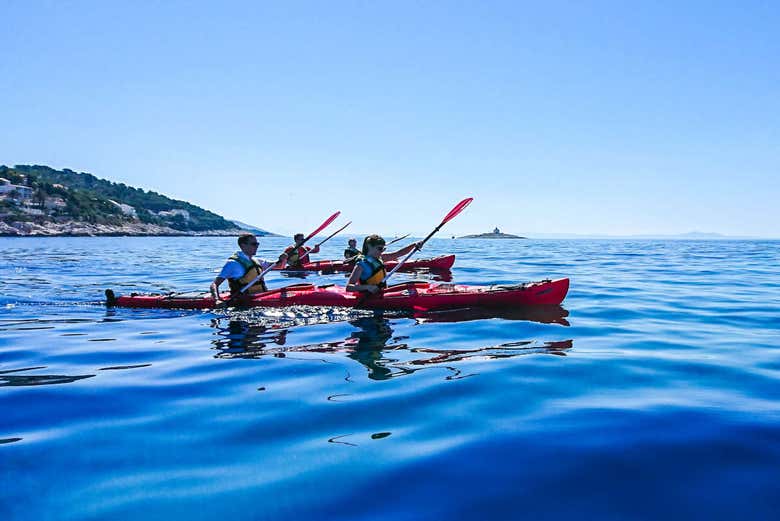 Kayak sur la mer Adriatique